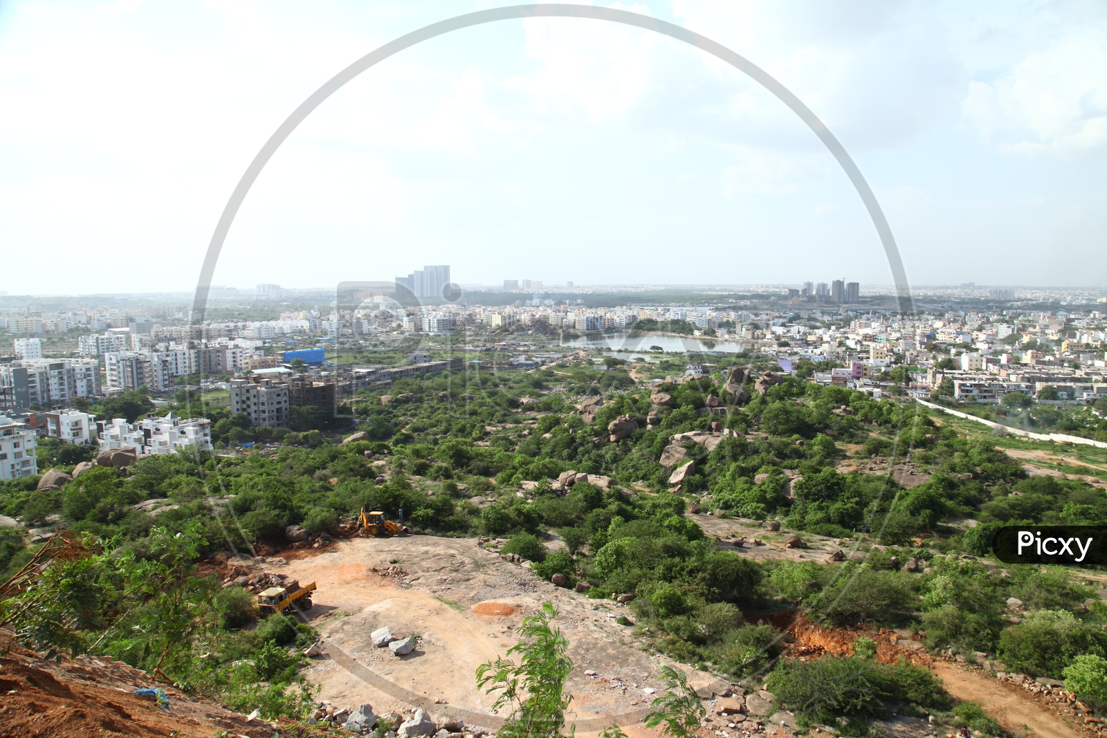 Hyderabad city Scape from Hill top