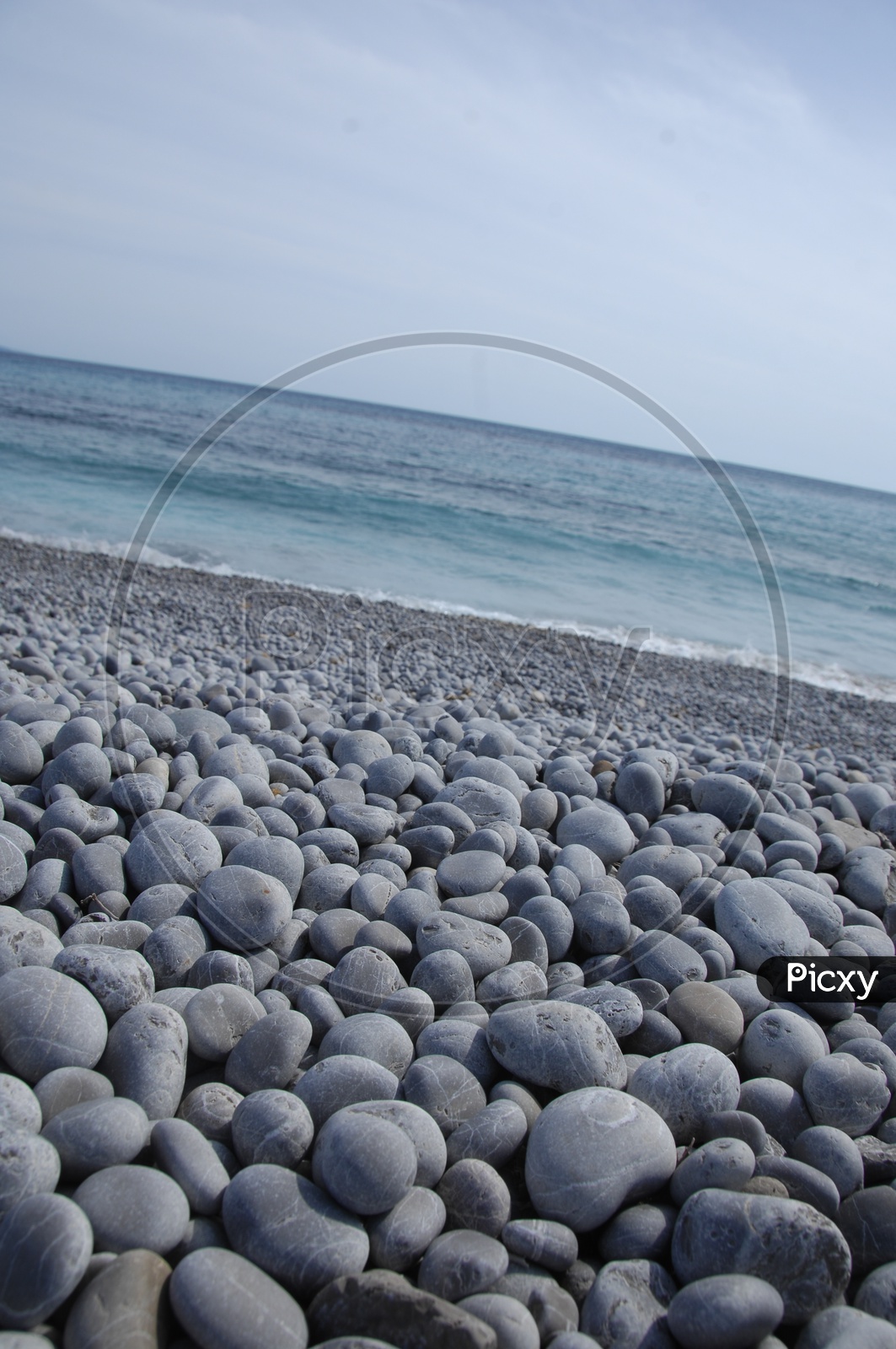 pebble stones in a beach