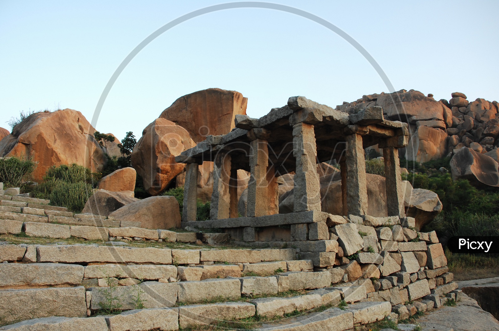 Hampi temple ruins