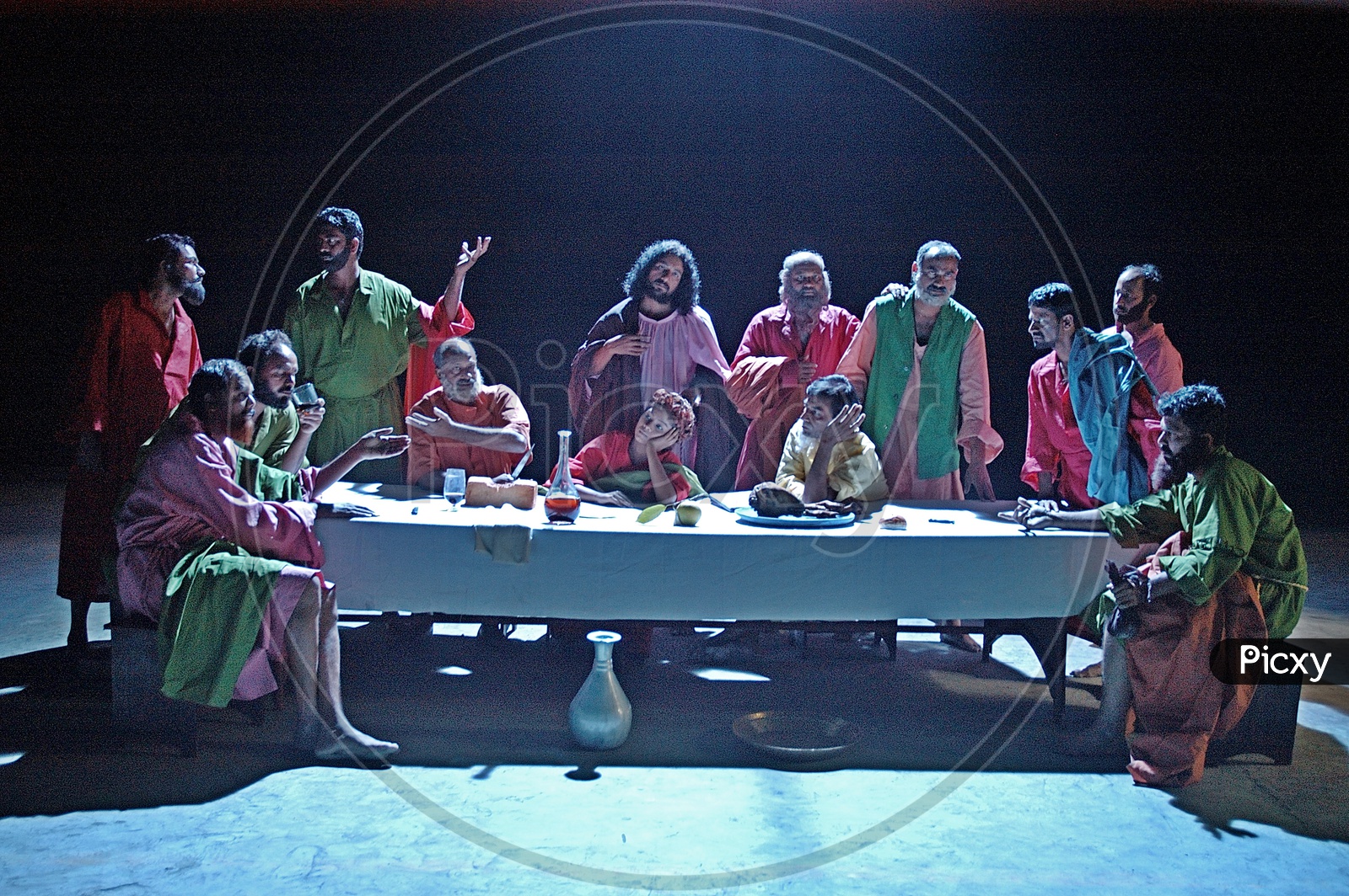 People performing a Christian Skit