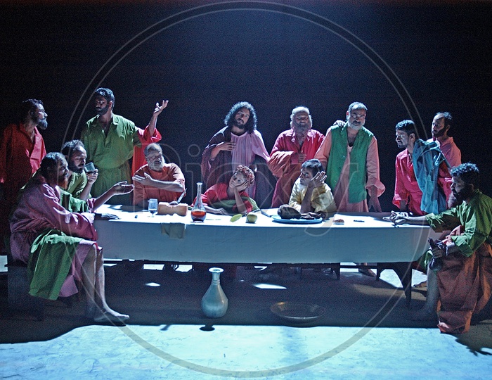 People performing a Christian Skit