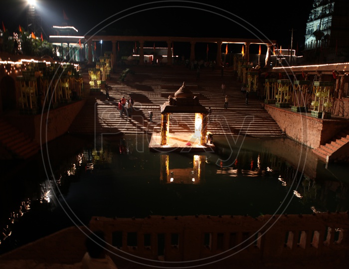 Temple Kolan / Koneru in the night