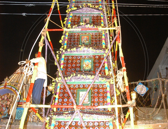 Decorated Bonam Towers In Carnivals