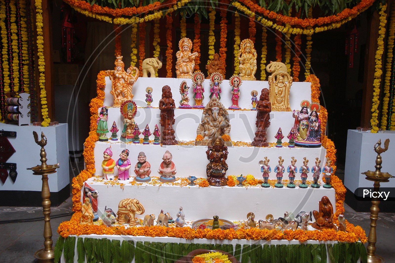 Different Hindu God Statues