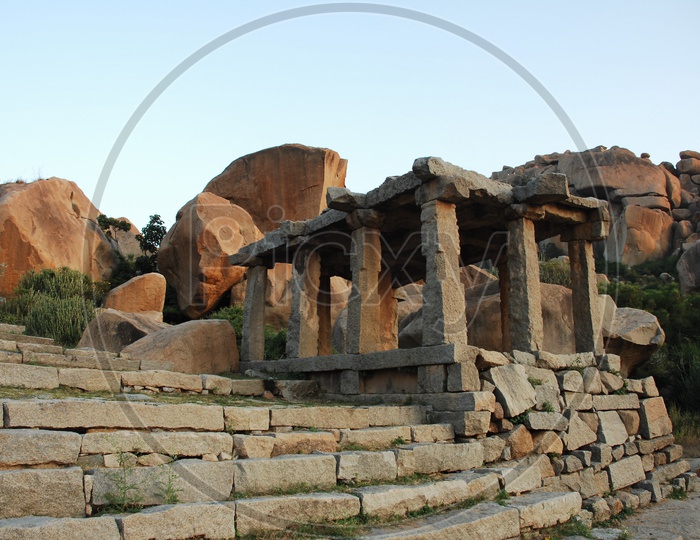 Hampi temple ruins