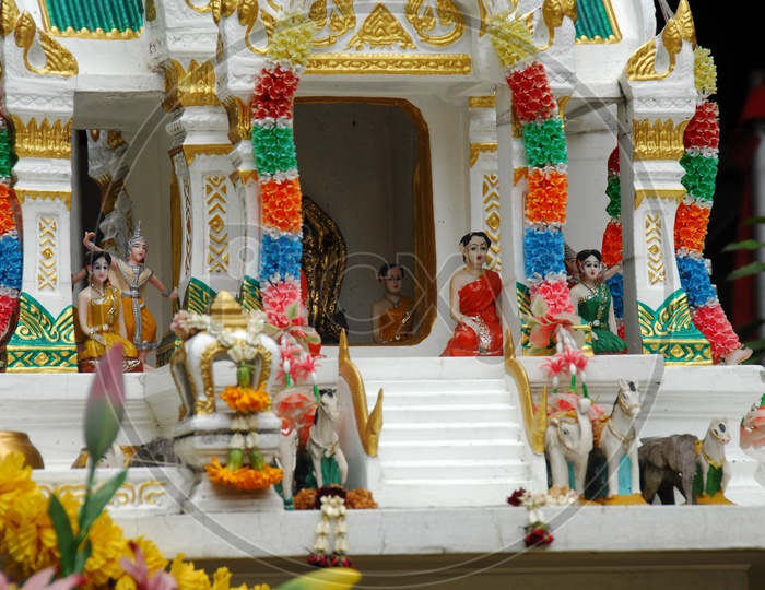 Buddhist Worship Mandapas At Buddhist Temples