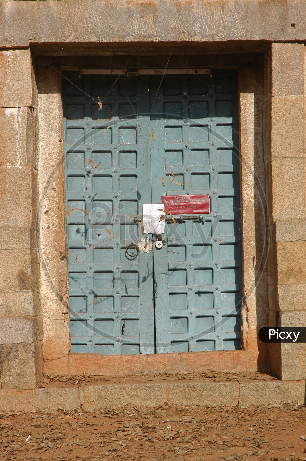Closed door of a temple