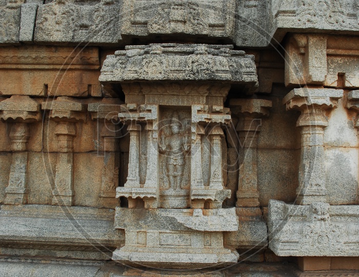 Architectural pillars of a temple