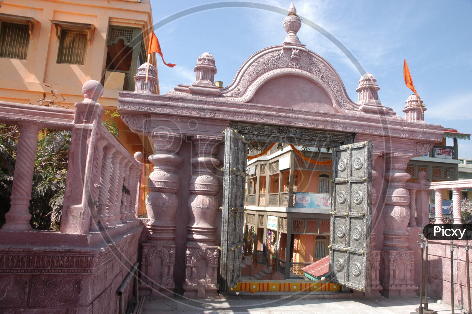 Entrance Arch With Door  Of Indian Hindu Temples