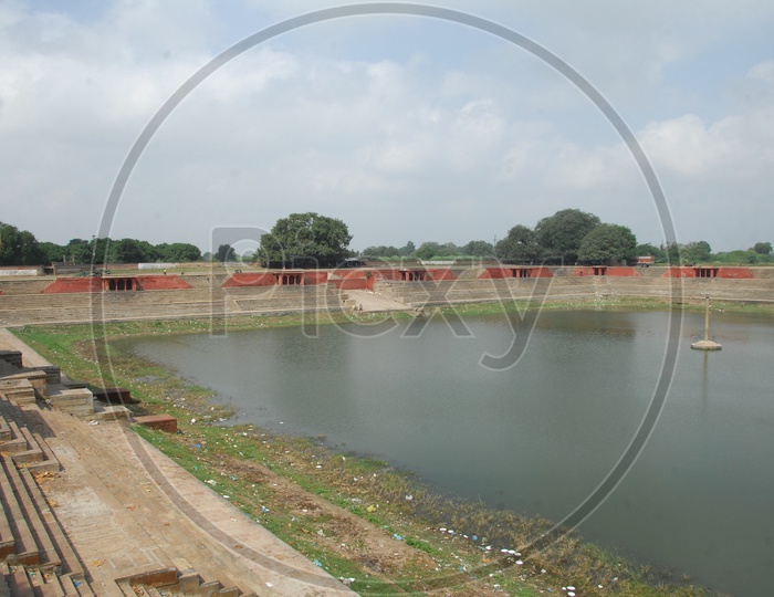 Hindu Temple Tanks Or Temple Ponds With a Staircase