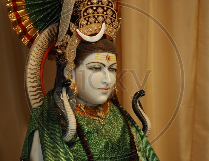 Decorated Lord Shiva statue
