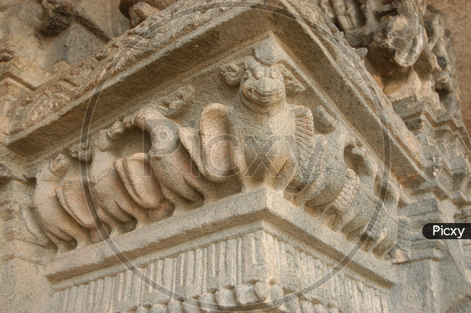 Stone carvings at an Ancient temple