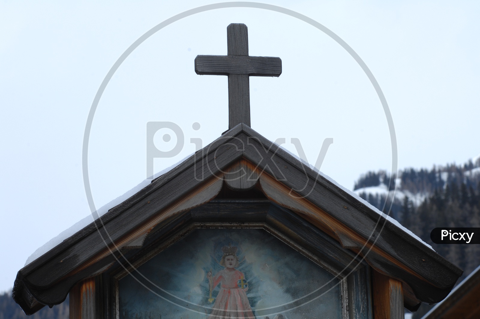 Wooden Cross of a Christian Church
