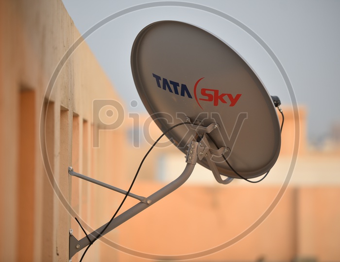 Tata Sky  Dish Antenna on a terrace