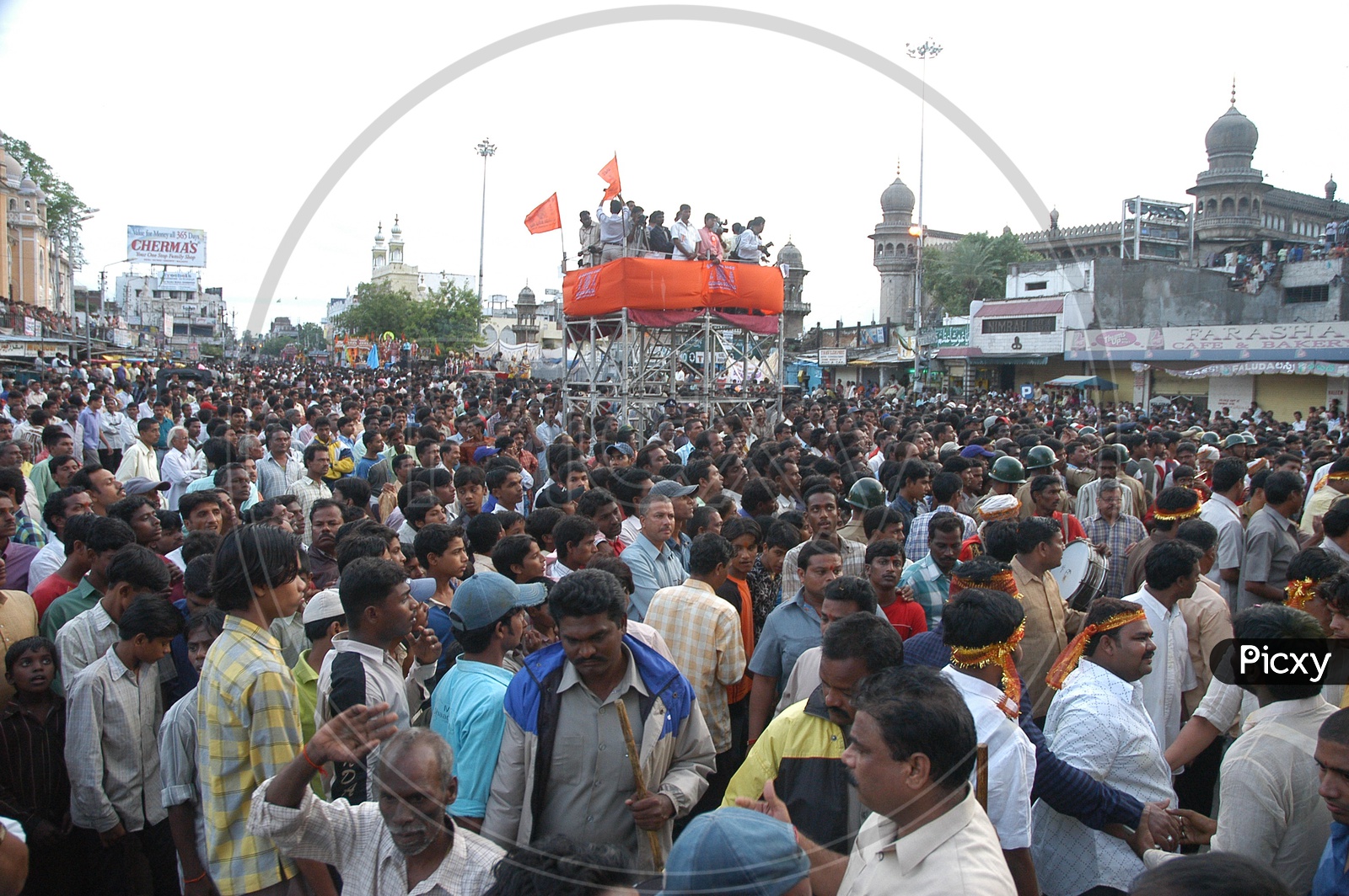 Crowd during the Bonalu festival