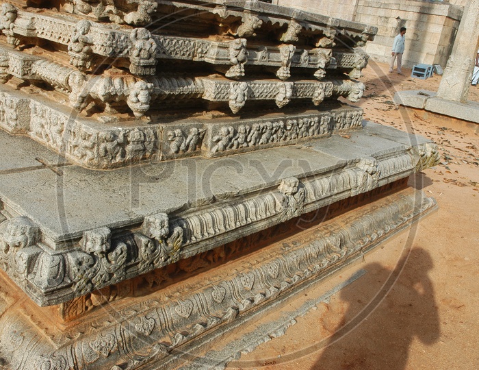 Stone carvings at an Ancient temple