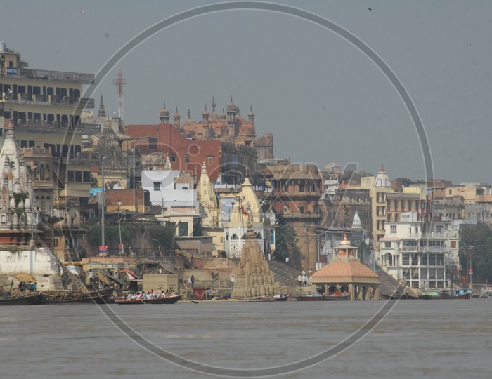 Landscape of Varanasi view with River Ganga