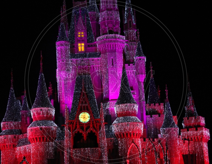 Cinderella Castle during night