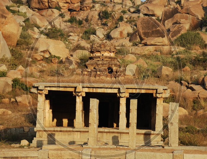 Stone pillar temple