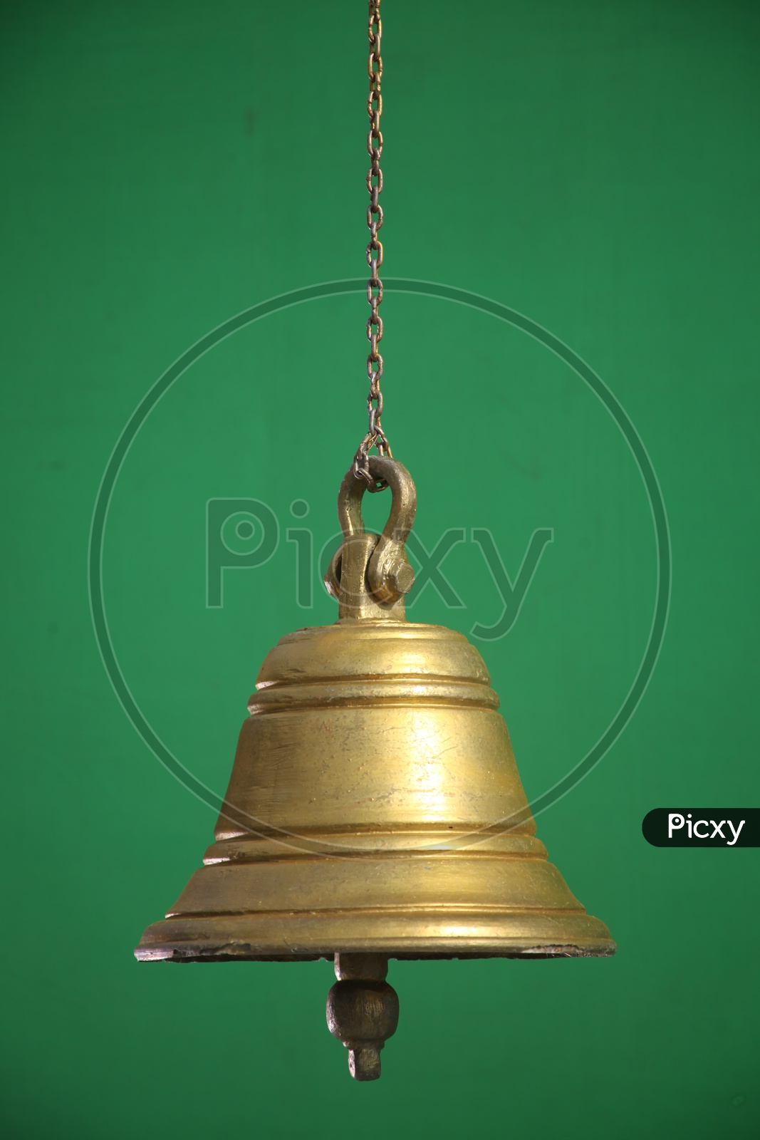 Hanging brass temple bell