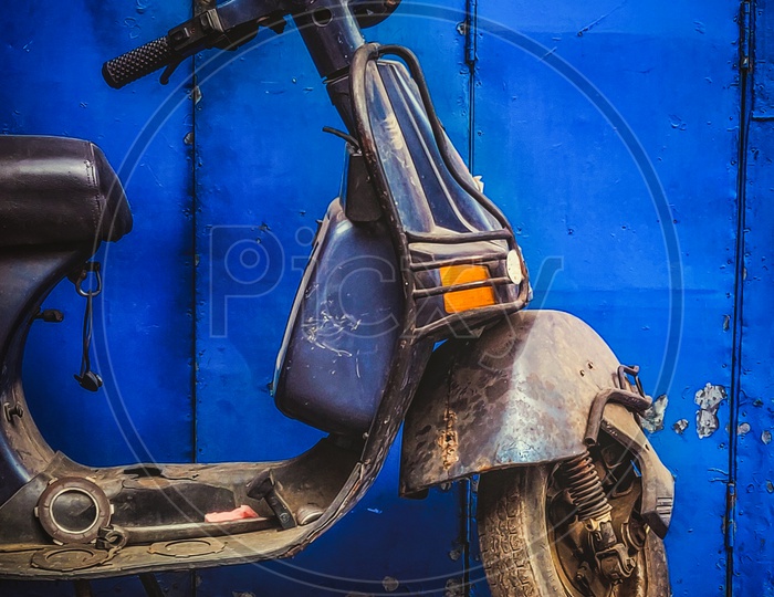 Old Bajaj Chetak Motorcycle