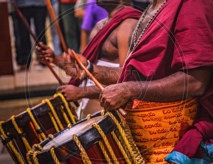 Kerala Traditional Drums Or Chandi  Playing