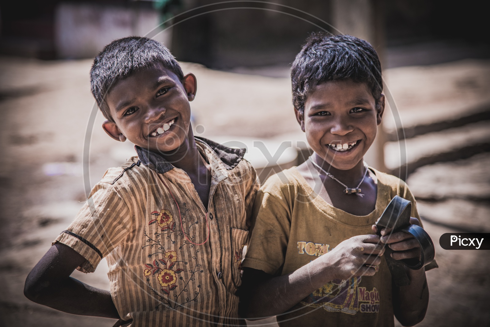 Portrait of Tribal Children With Smiling Faces