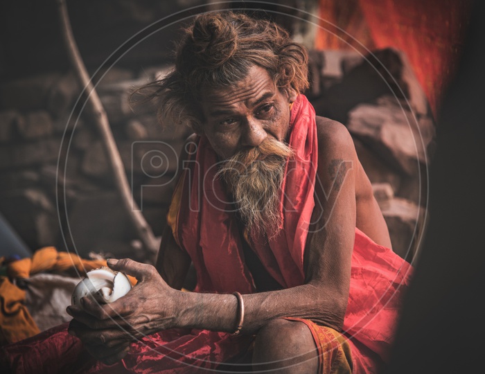 Indian Hindu Sadhu Or Baba