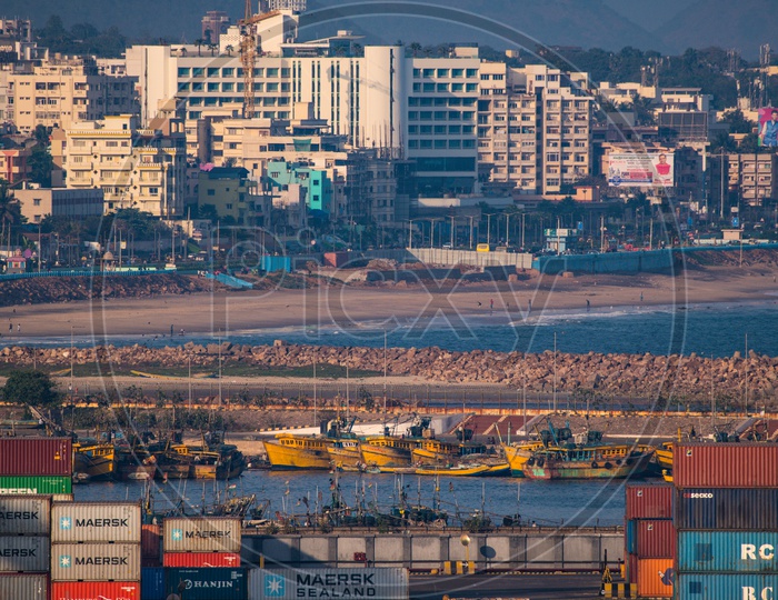 Cargo Containers  At Port Area