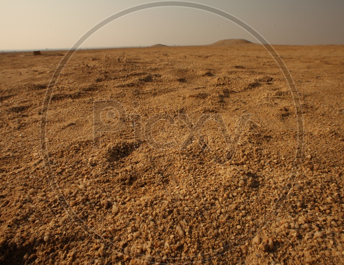 Close up shot of mud in a  Desert