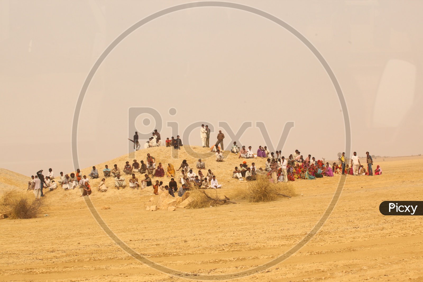 People in a desert