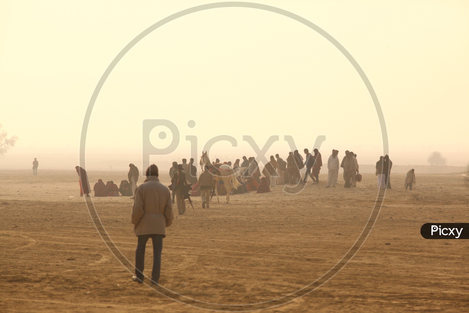 People in a Desert in Rajasthan.