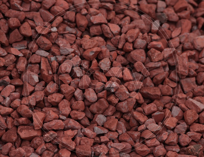 Raw iron ore stones