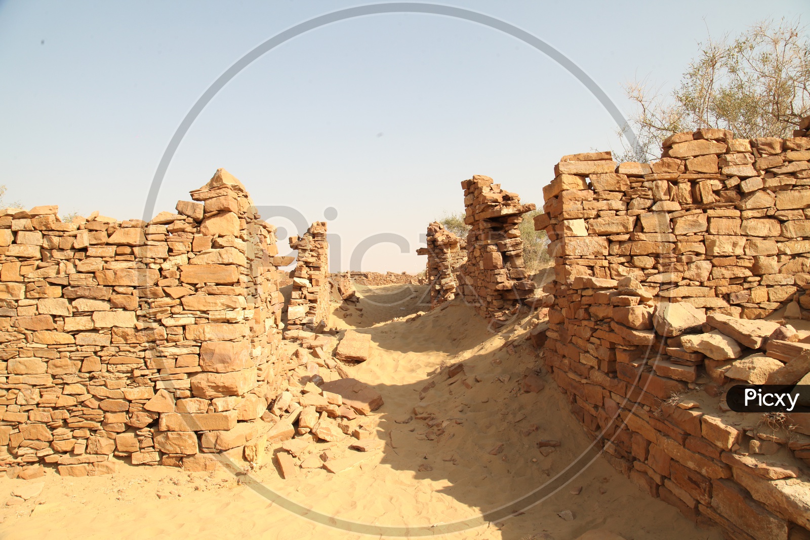 Ancient ruins in a desert