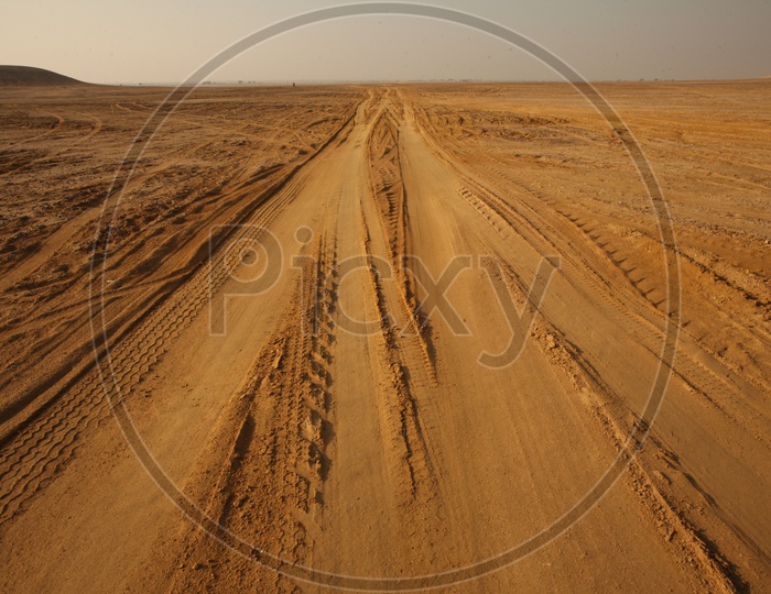 Roadway in a Desert