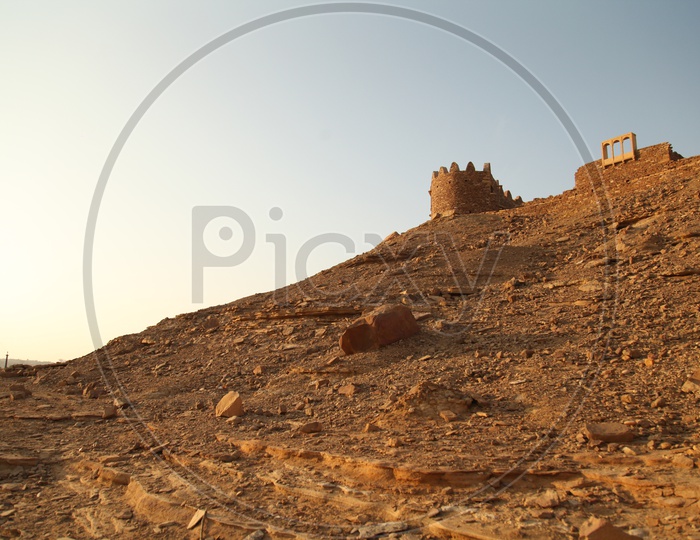 Ancient ruins in a desert