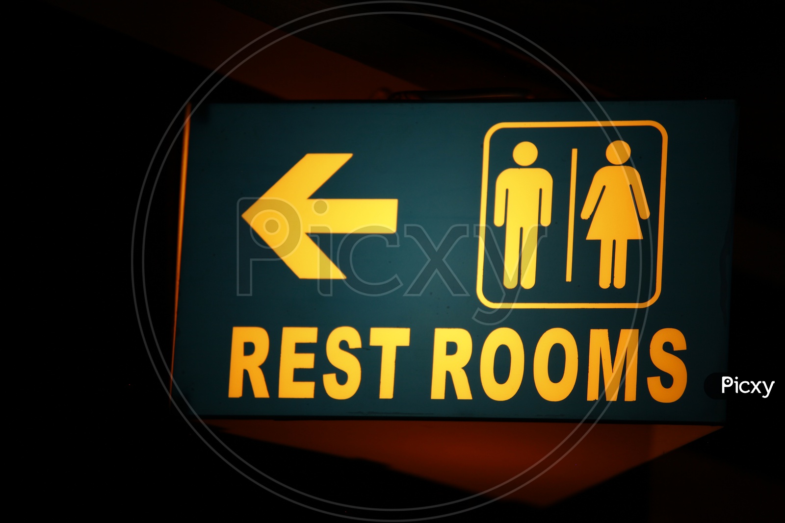 Rest rooms indication board