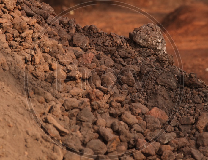 Close up shot of mud stones