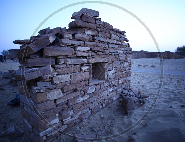 Assorted rocks of Kuldhara Abandoned Village