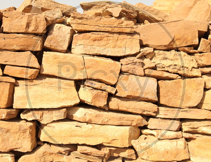 Assorted rocks in a desert