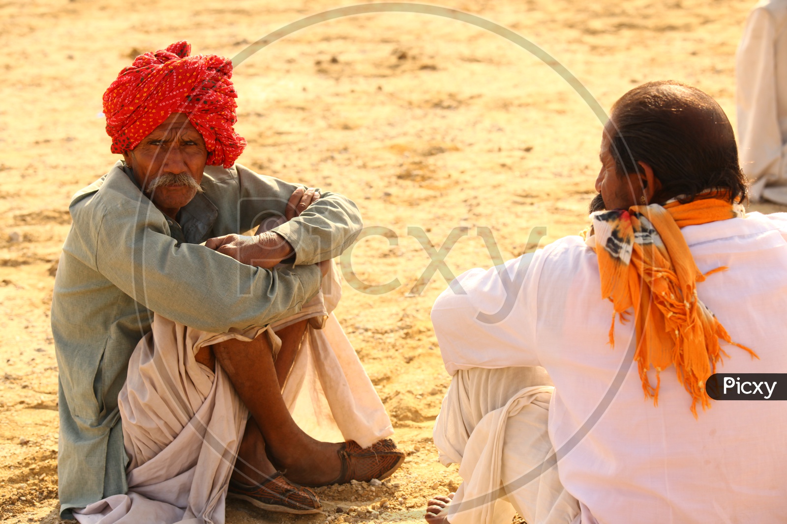 Rajasthani men in the desert