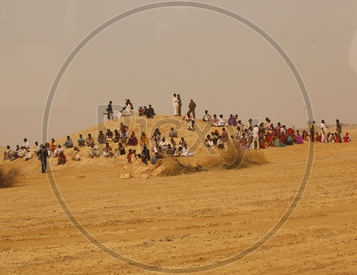 People in a Desert