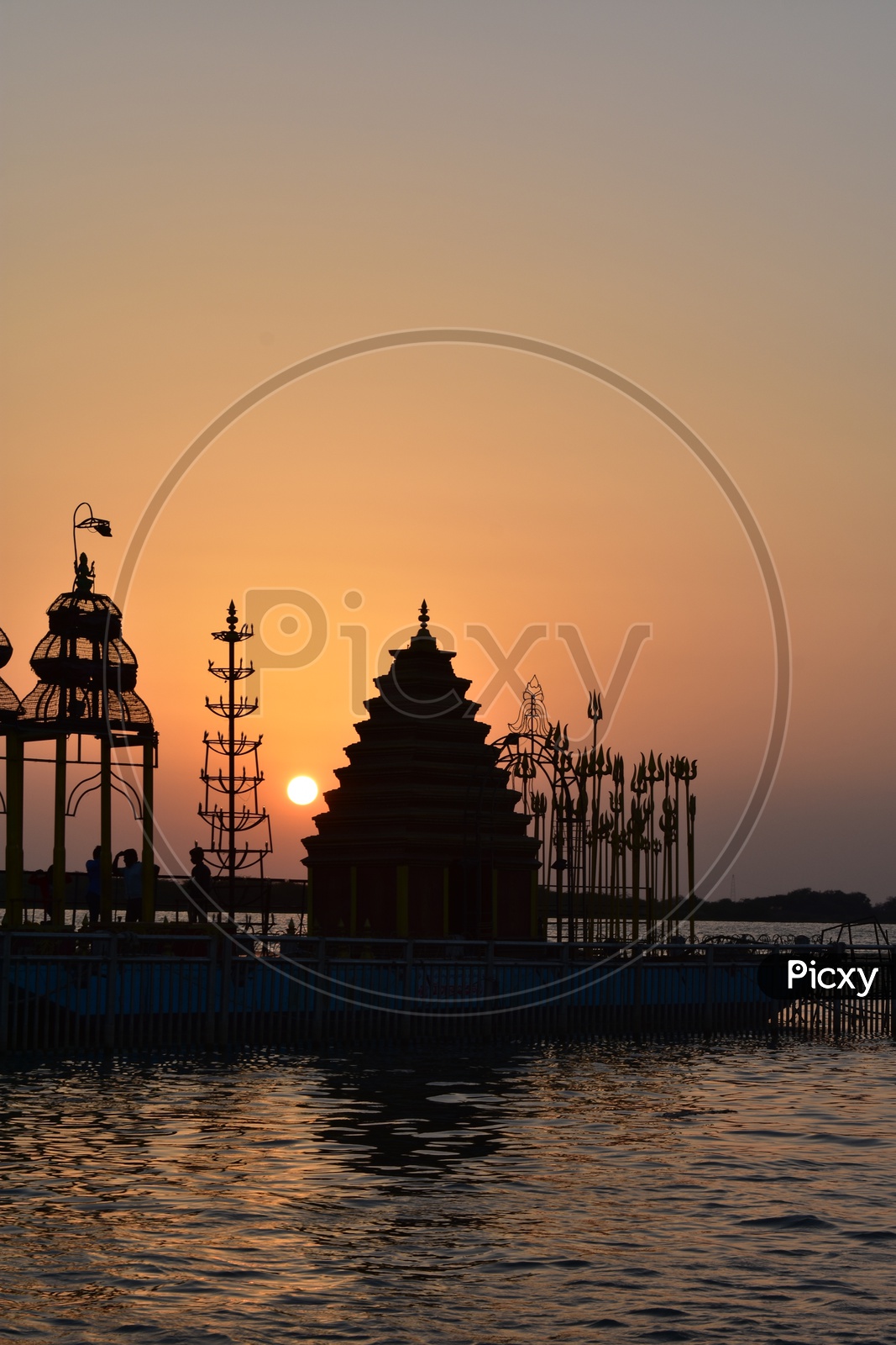 Sunset view of Pavithra Sangamam Ghat