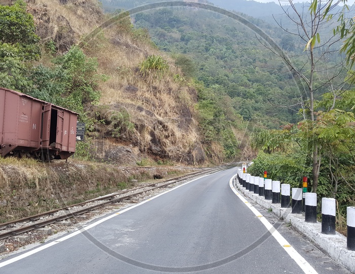 The beautiful Hill cart road of Darjeeling which connects to Siliguri