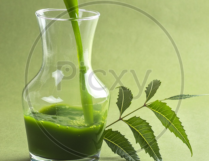 Medicinal Neem juice and leaves