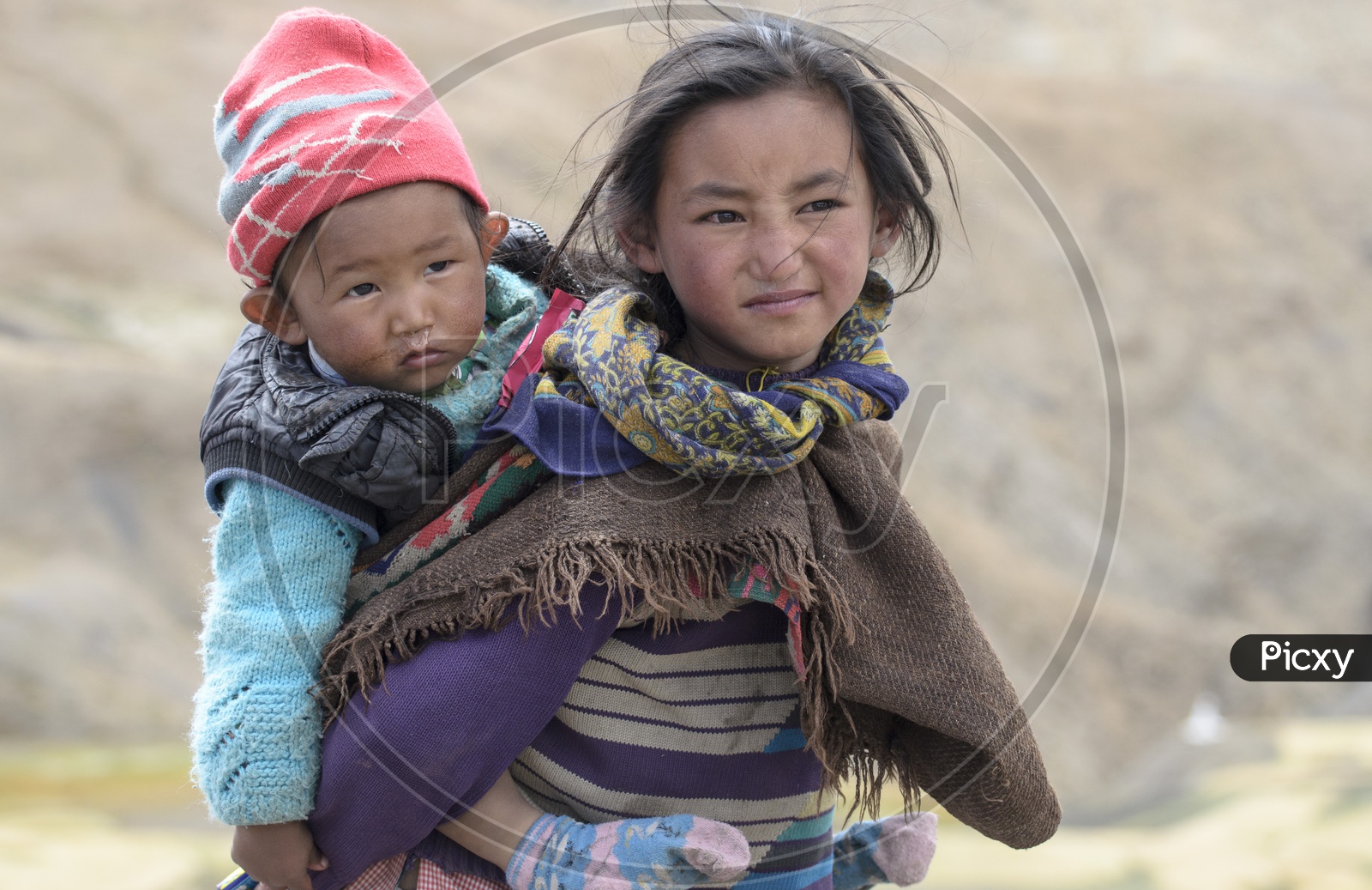 Little Tibetan children