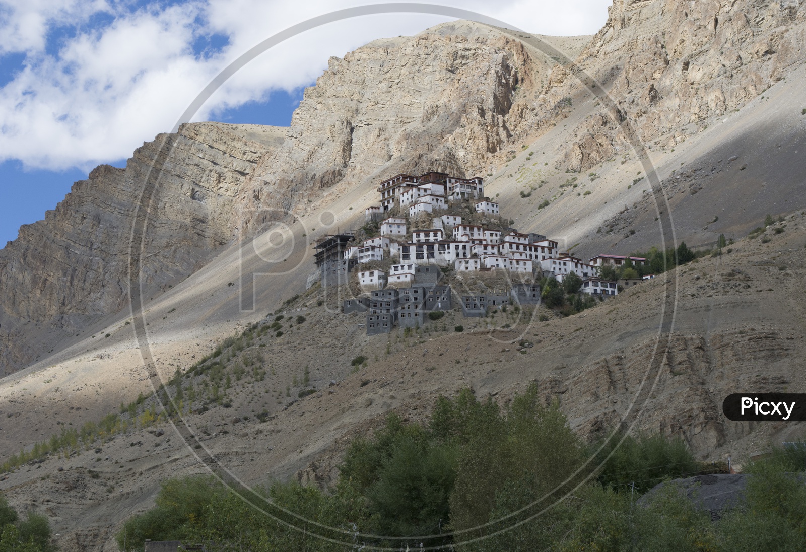 Kye Monastry atop the hill in Spiti valley