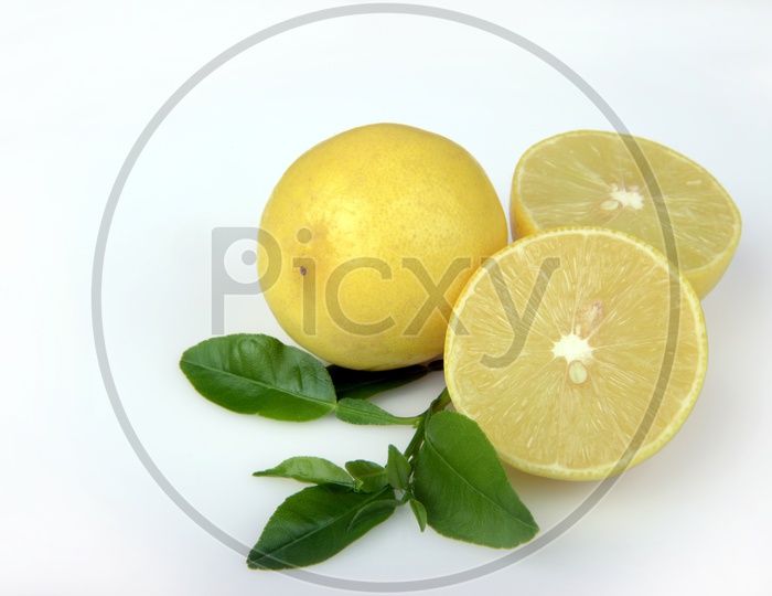 Fresh Juicy Ripe Lemon, a citrus fruit