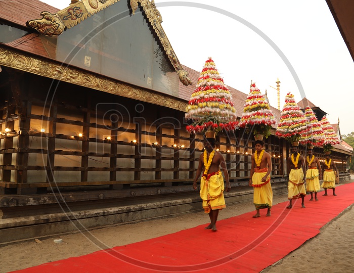 Traditional Temple Procession Dancers in kerala
