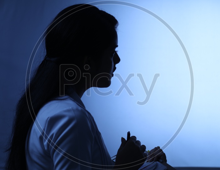 Silhouette Of a Nurse In a Hospital